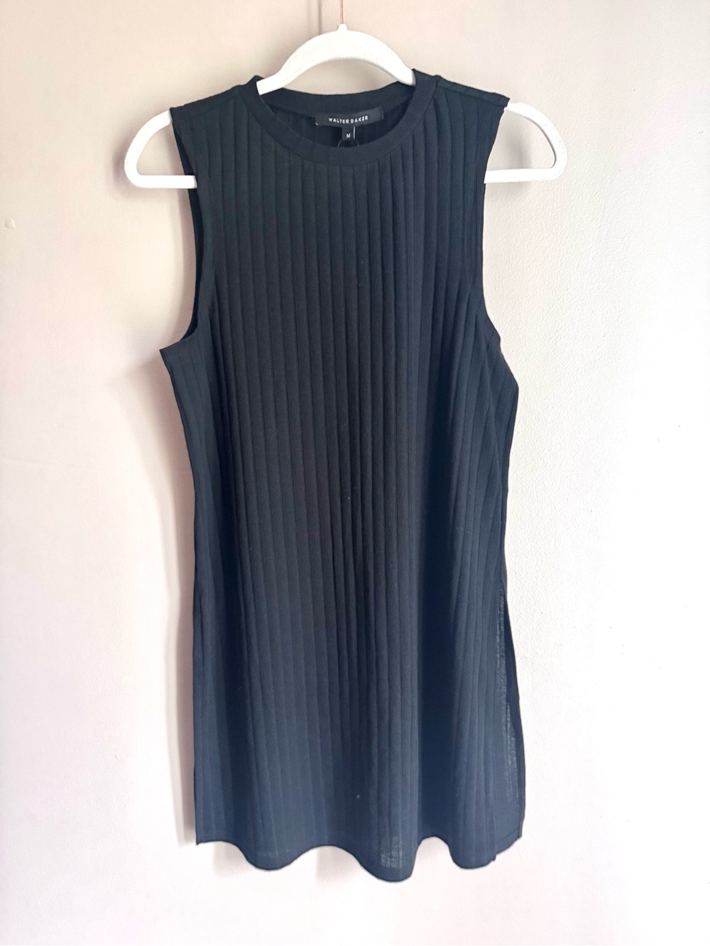 WALTER BAKER Black Abigail Sleeveless Tunic Shirt Top Knit Size M NEW $148 - Picture 2 of 11